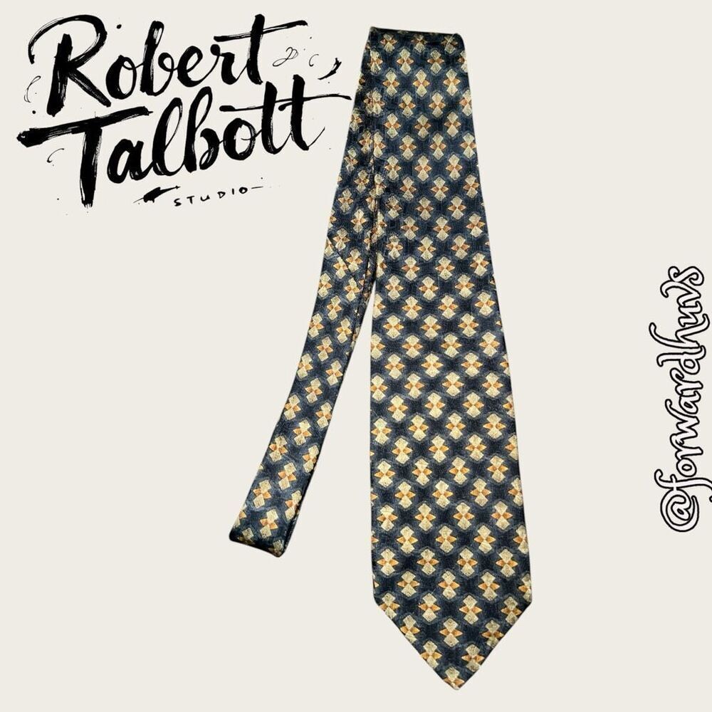 Robert Talbott Studio Necktie Elegant Geometric D… - image 3